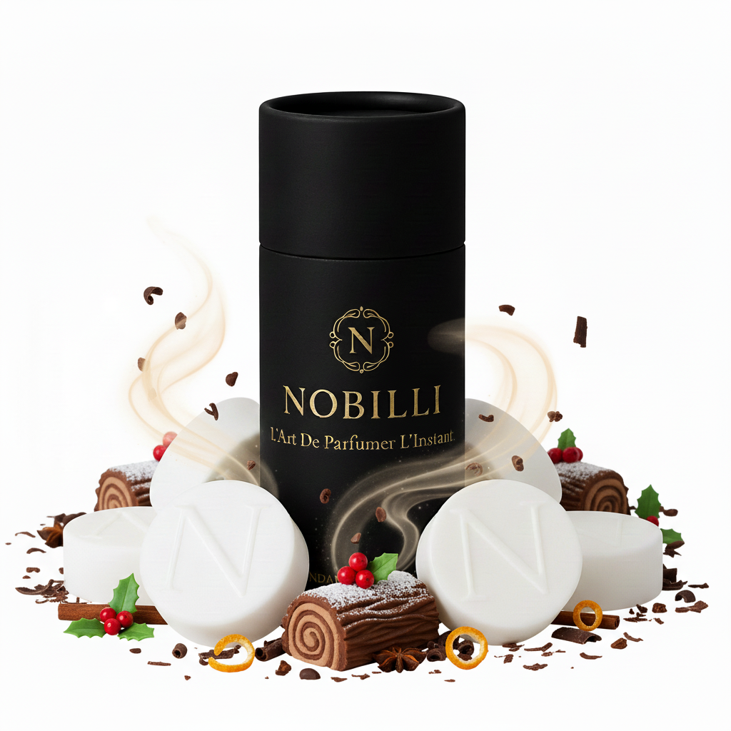 Boîte de 6 fondants parfumés "Bûche de Noël"