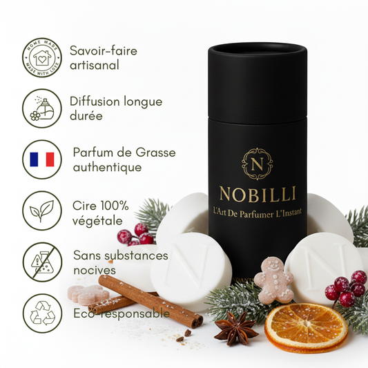 Boîte de 6 fondants parfumés "Bûche de Noël"