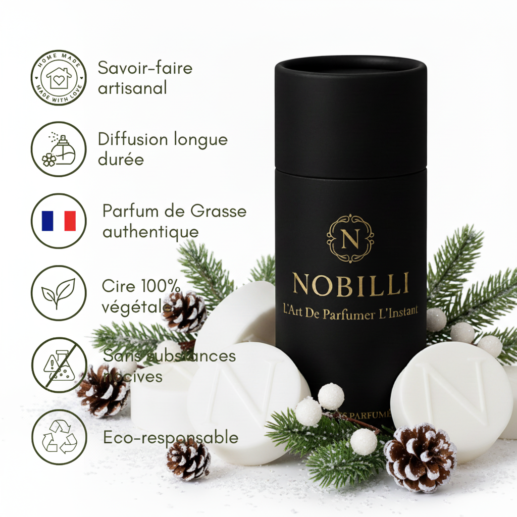 Boîte de 6 fondants parfumés "Châlet en Laponie"