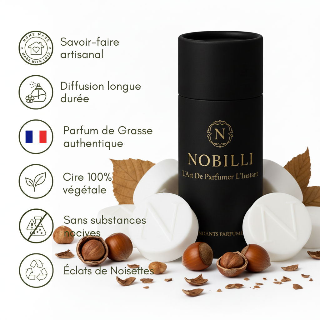Boîte de 6 fondants parfumés "Éclats de Noisettes"
