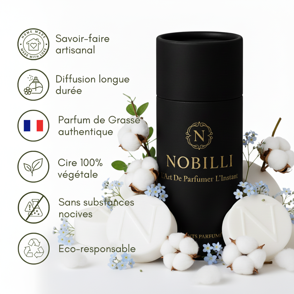 Boîte de 6 fondants parfumés "Fleurs de Coton"