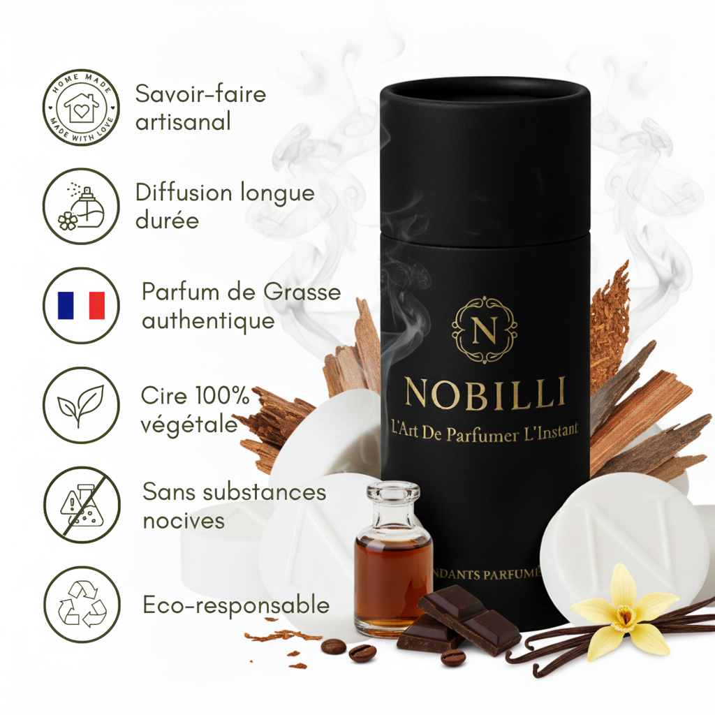 Boîte de 6 fondants parfumés "Havana Tobacco"