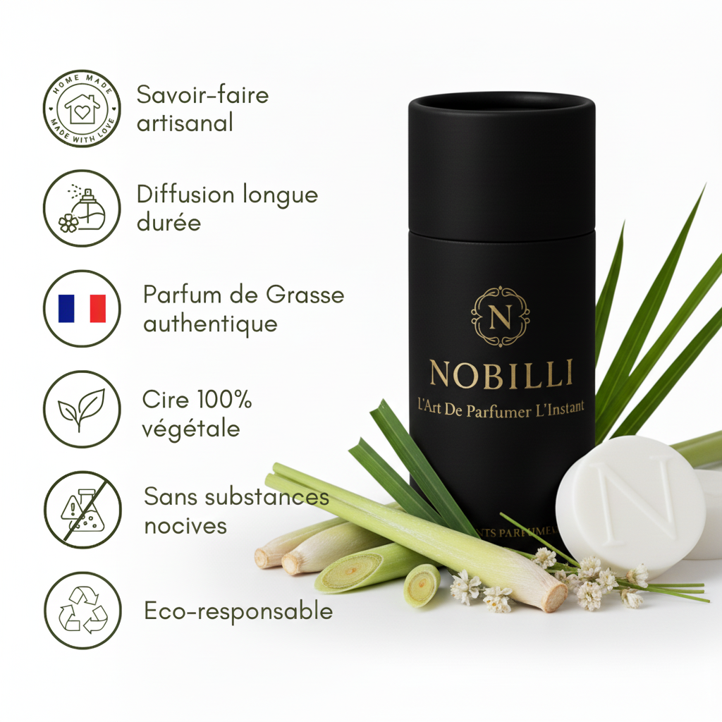 Boîte de 6 fondants parfumés "Lemongrass"
