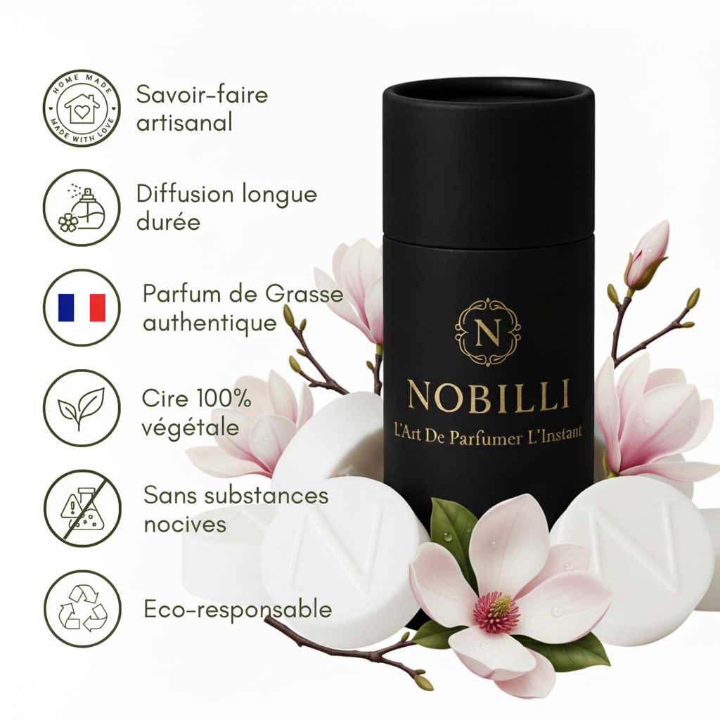 Boîte de 6 fondants parfumés "Magnolia"