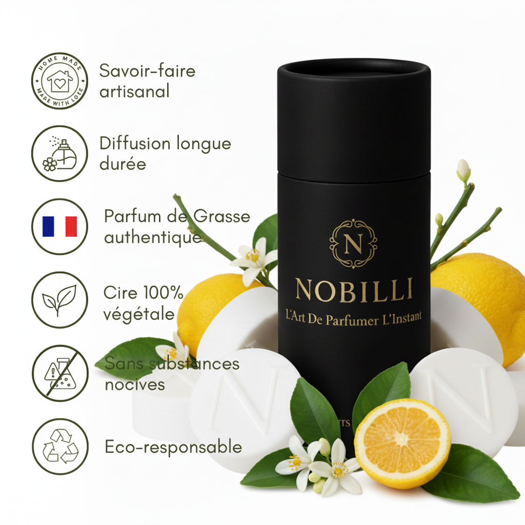 Boîte de 6 fondants parfumés "Neroli et Yuzu"