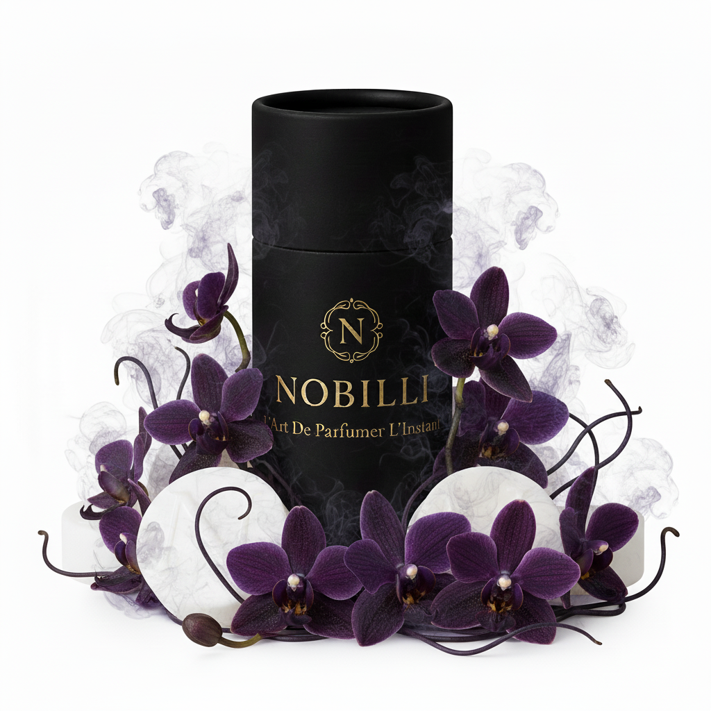 Boîte de 6 fondants parfumés "Orchidée Noire"