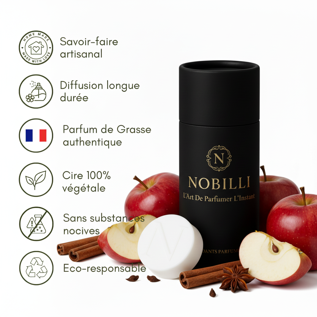 Boîte de 6 fondants parfumés "Pomme Cannelle"