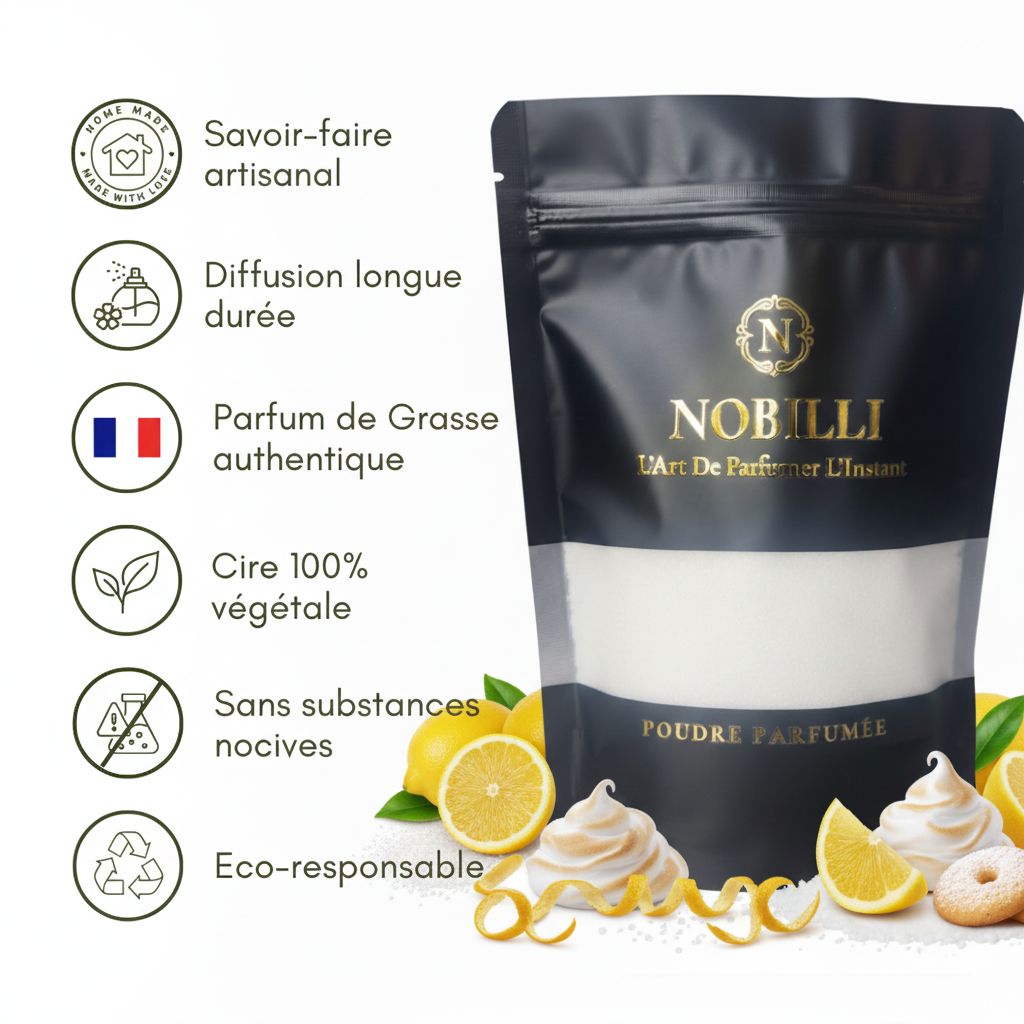 Sachet de 250g de poudre parfumée "Citron Meringué"