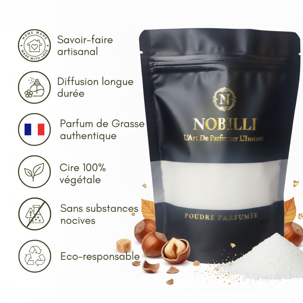 Sachet de 250g de poudre parfumée "Éclats de Noisettes"