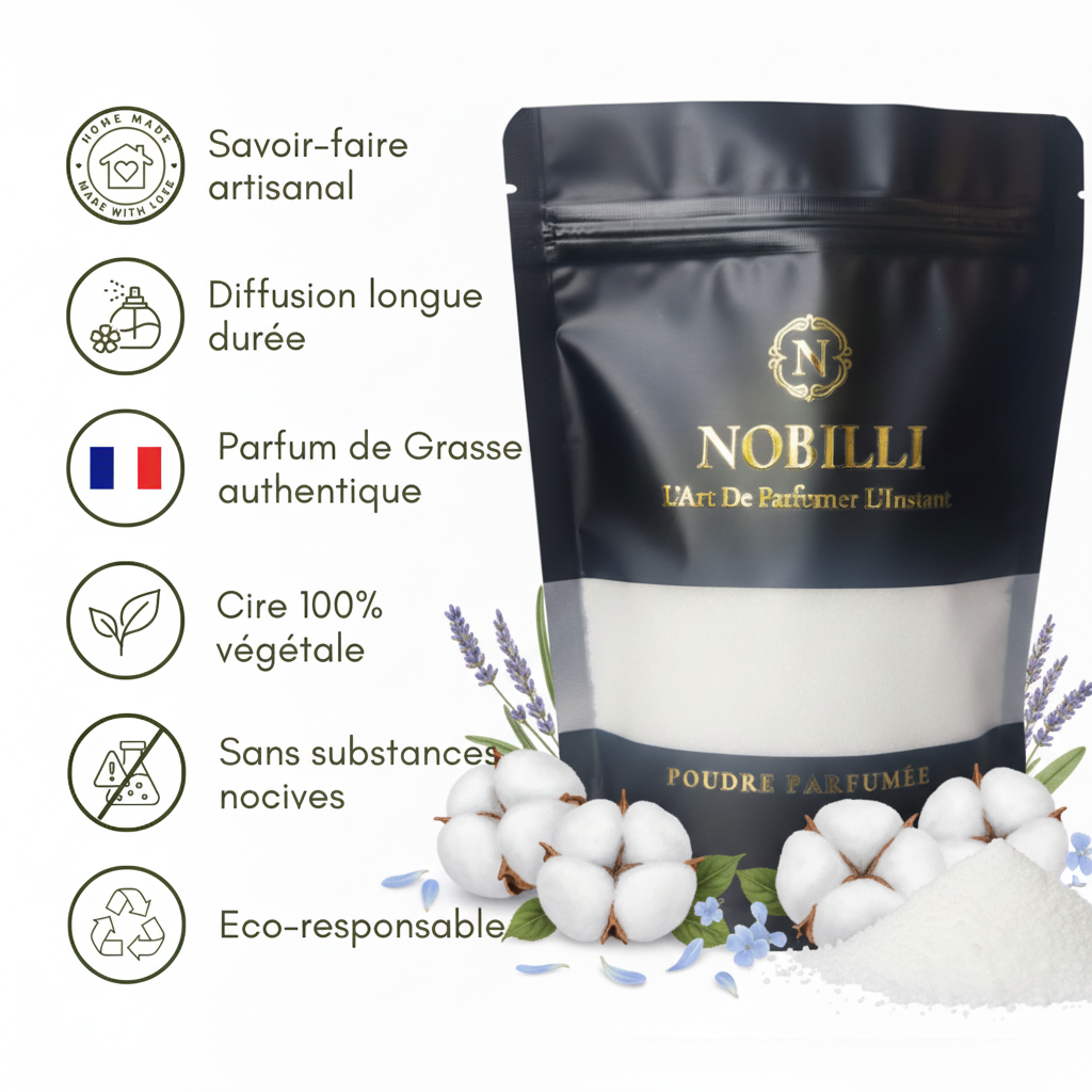 Sachet de 250g de poudre parfumée "Fleurs de Coton"