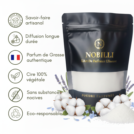 Sachet de 250g de poudre parfumée "Fleurs de Coton"