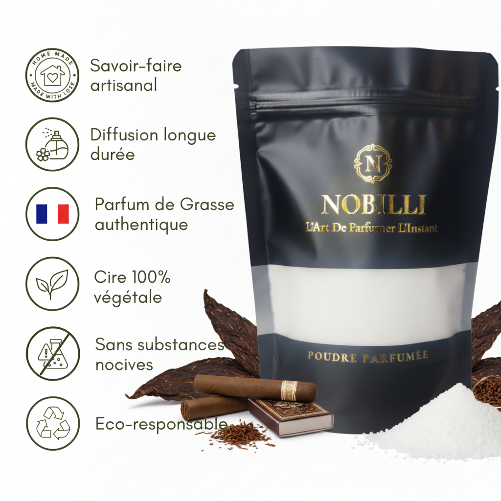 Sachet de 250g de poudre parfumée "Havana Tobacco"