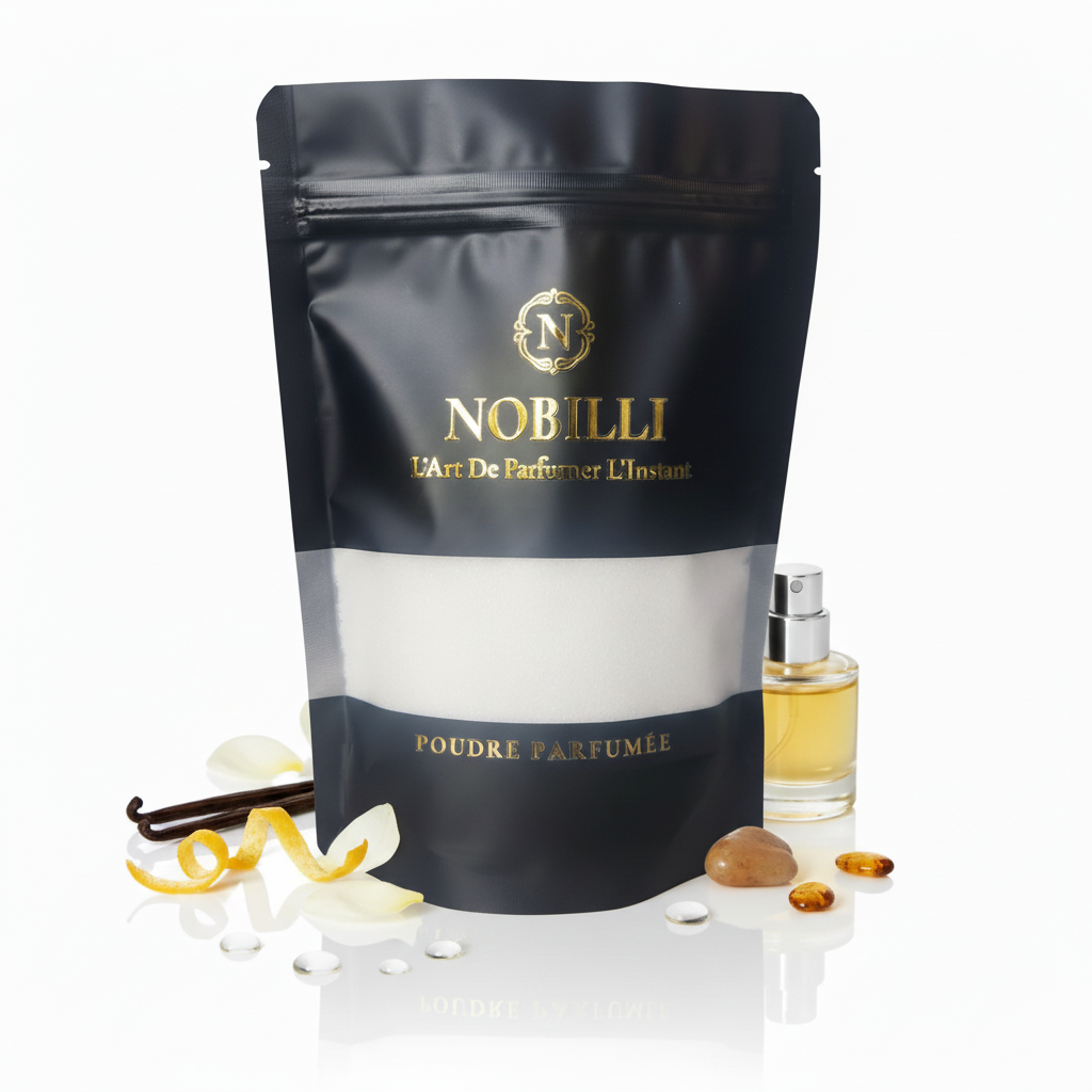 Sachet de 250g de poudre parfumée "Adoucissant Intense Sunburst", inspiré de l'adoucissant Comfort Intense Sunburst