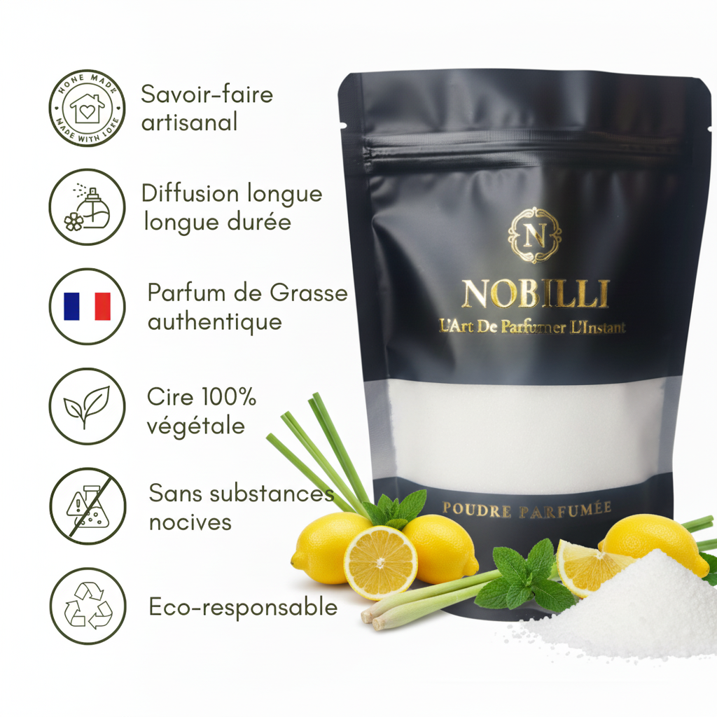 Sachet de 250g de poudre parfumée "Lemongrass"