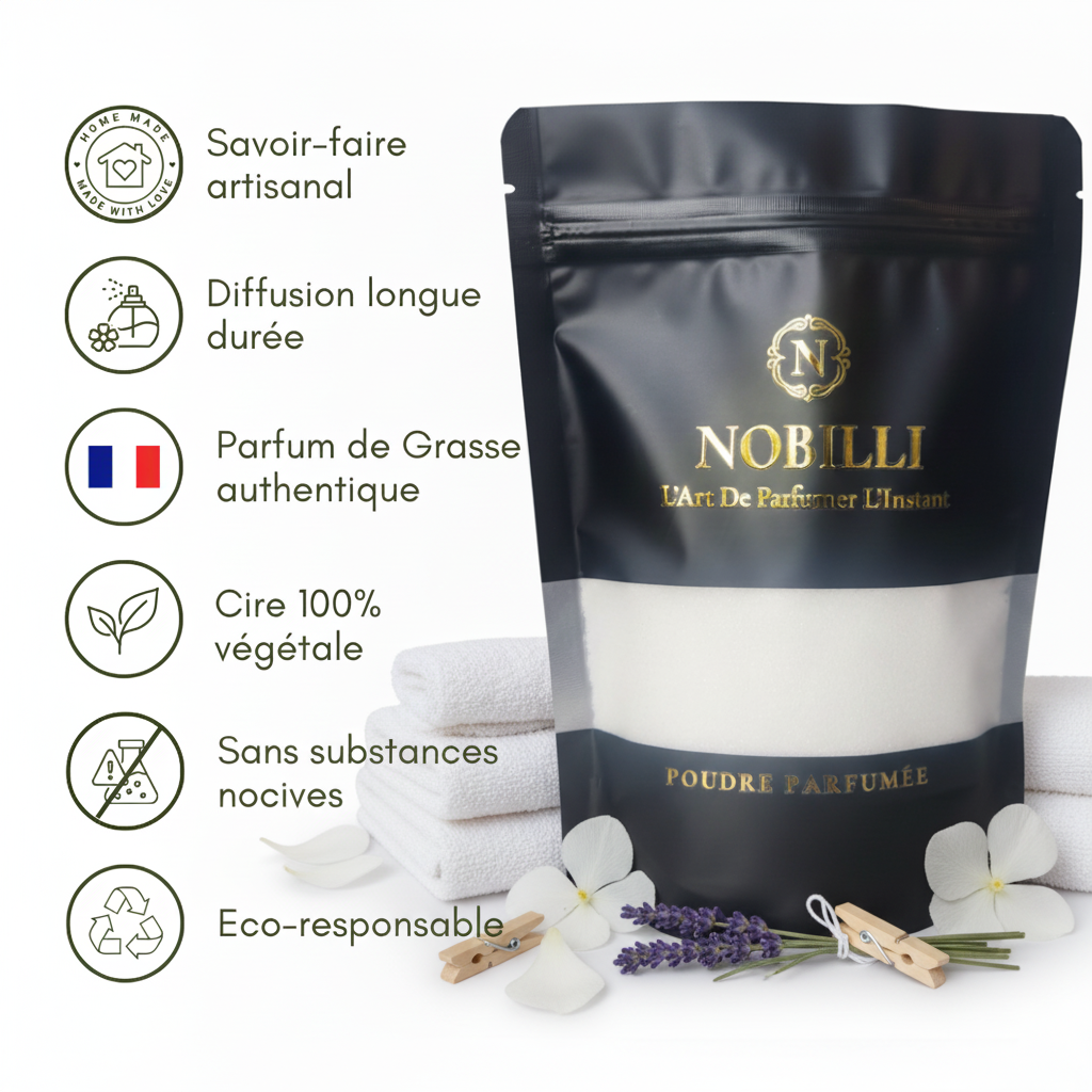 Sachet de 250g de poudre parfumée "Linge Propre"