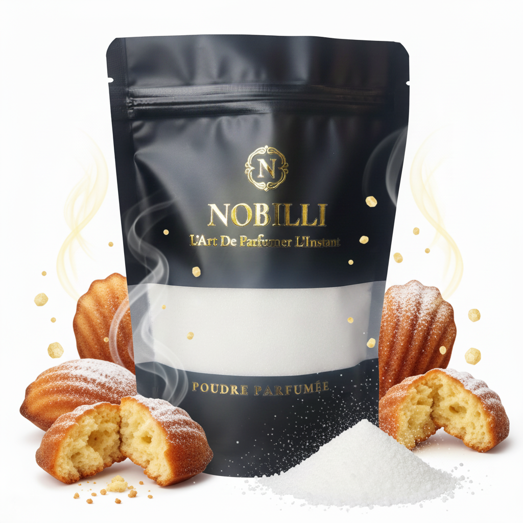 Sachet de 250g de poudre parfumée "Madeleine Gourmande"
