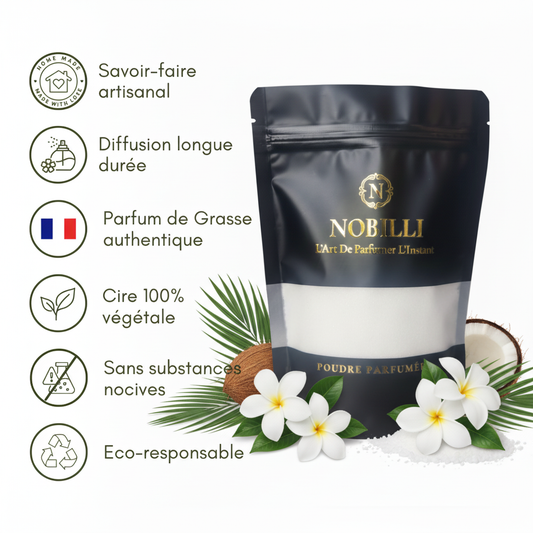 Sachet de 250g de poudre parfumée "Monoï"
