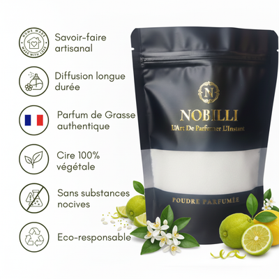 Sachet de 250g de poudre parfumée "Neroli et Yuzu"