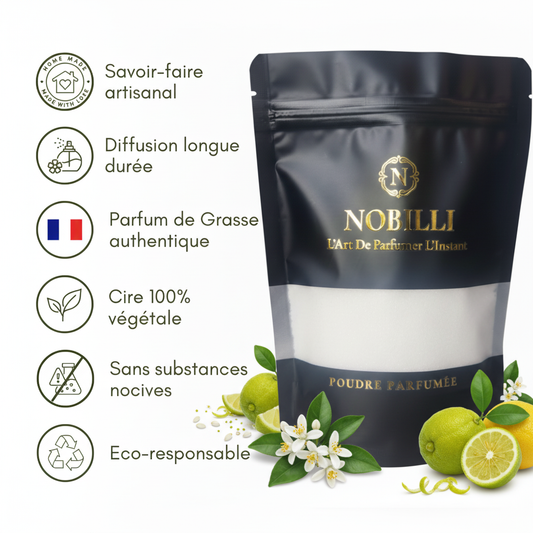 Sachet de 250g de poudre parfumée "Neroli et Yuzu"