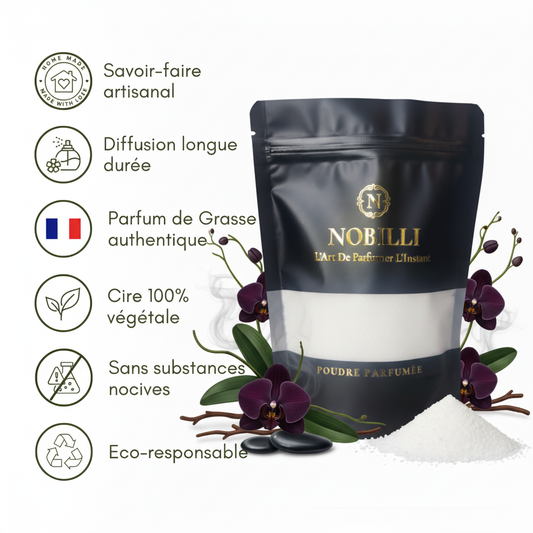 Poudre parfumée "Orchidée Noire" – Sachet de 250 g
