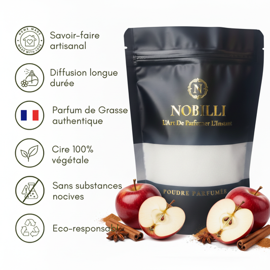Sachet de 250g de poudre parfumée "Pomme Cannelle"