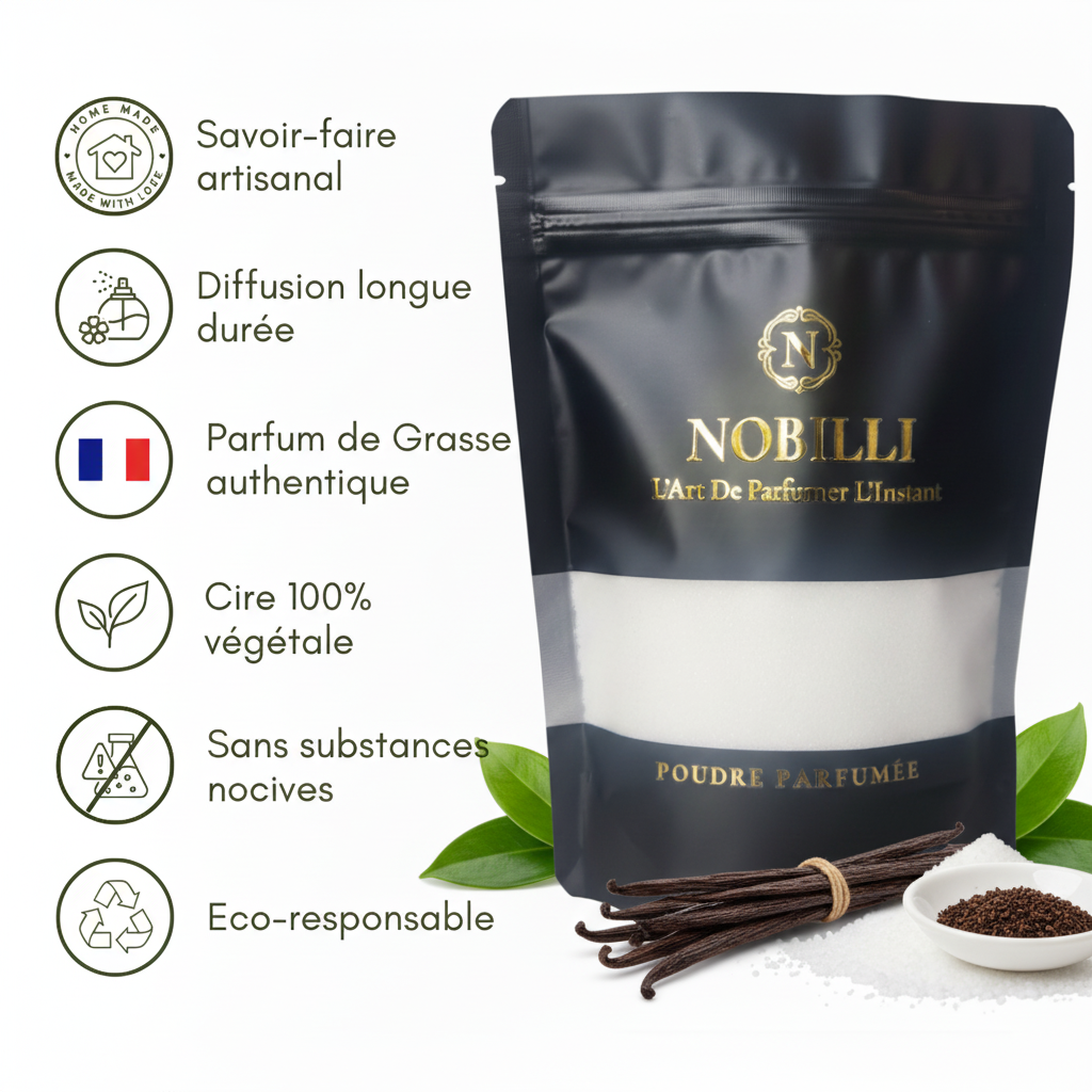 Sachet de 250g de poudre parfumée "Vanille"