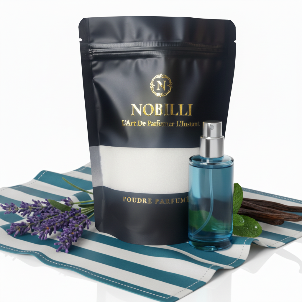 Sachet de 250g de poudre parfumée "Virilité", inspiré du parfum Le Mâle de Jean-Paul Gautier